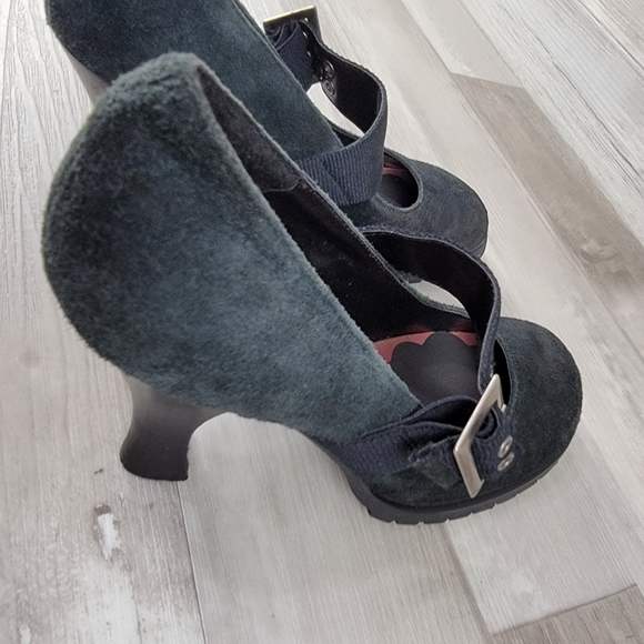 Colin Stuart Black Suede Mary Jane Heels Women's Size 7 - Picture 8 of 16